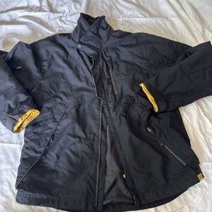 Catapilllar Soft Shell Jacket Black And Yellow Large